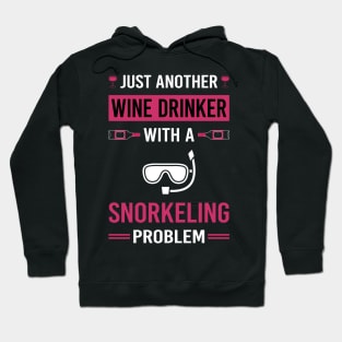 Wine Drinker Snorkeling Snorkelling Snorkel Snorkeler Hoodie